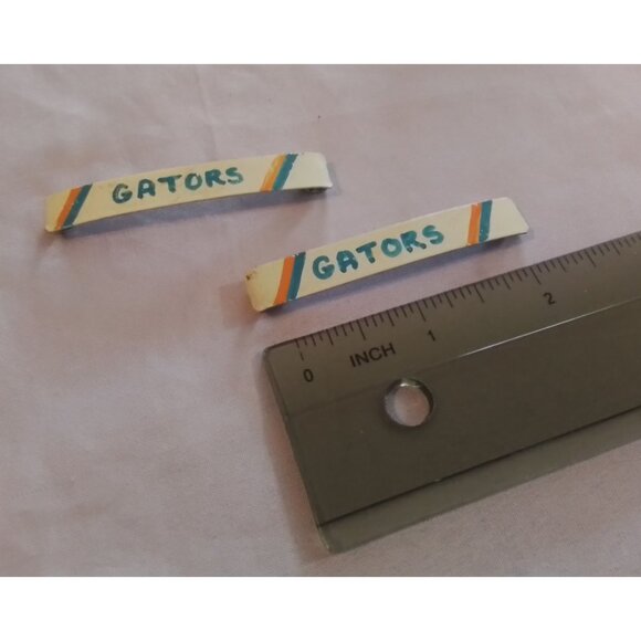 Gators Hair Clips Barrettes Set Of 2 Vintage - Picture 2 of 3